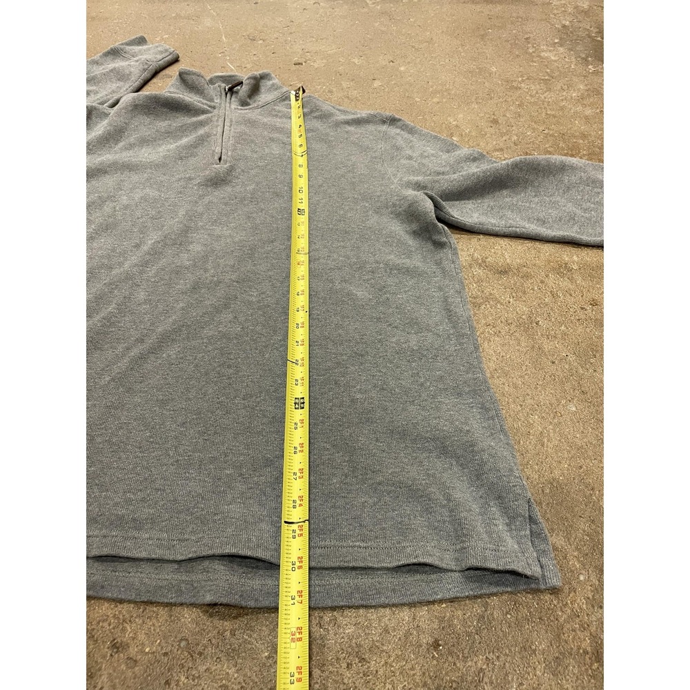 Polo Ralph Lauren Sweater Mens XL Gray Quarter Zip Mock Neck Pony Logo Pullover - Picture 12 of 16